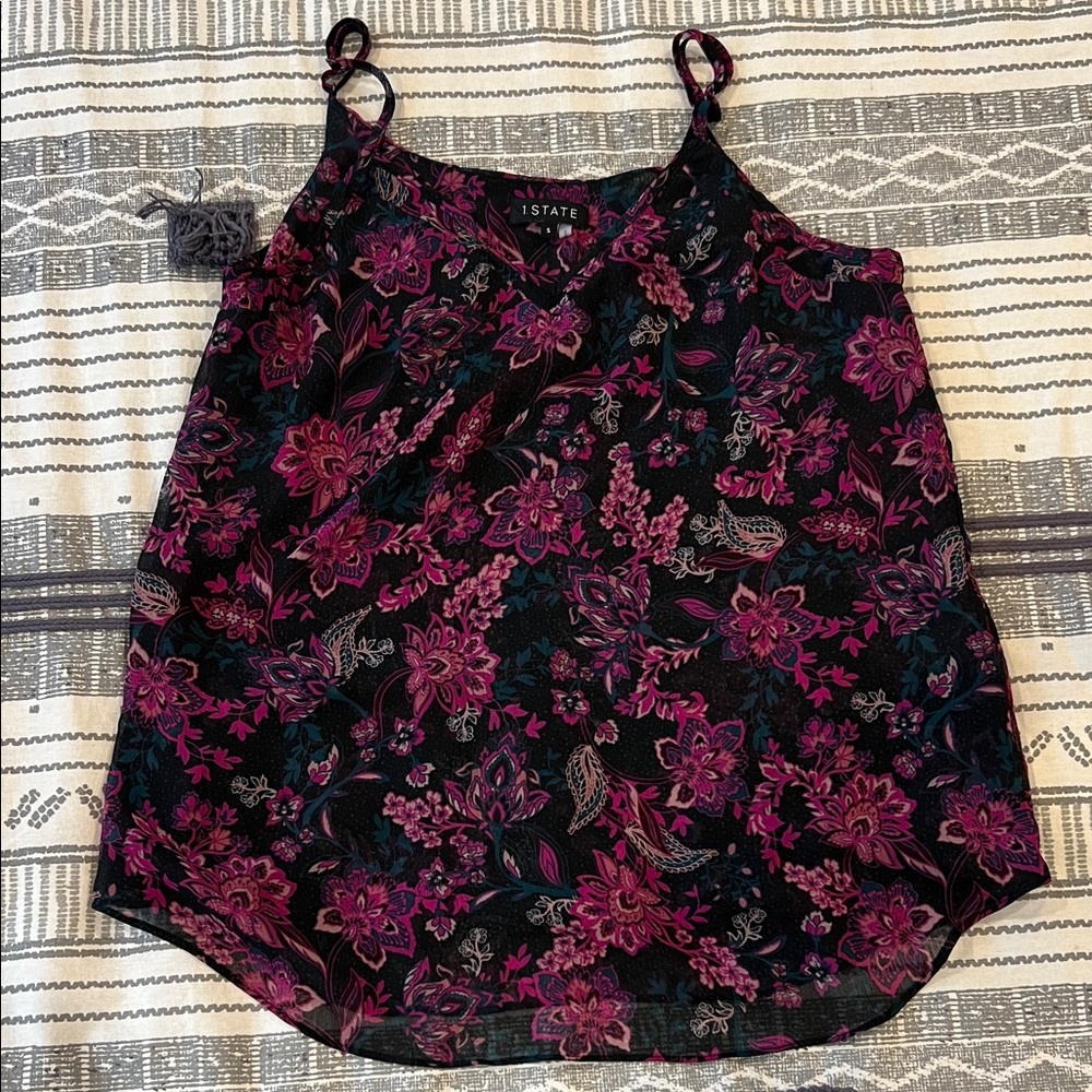 1. State Black and Purple Floral